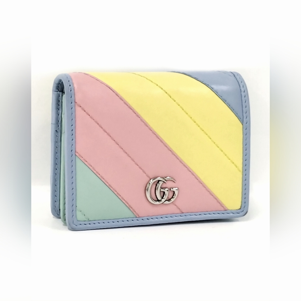 Gucci Multicolor Pastel GG Marmont Compact Wallet